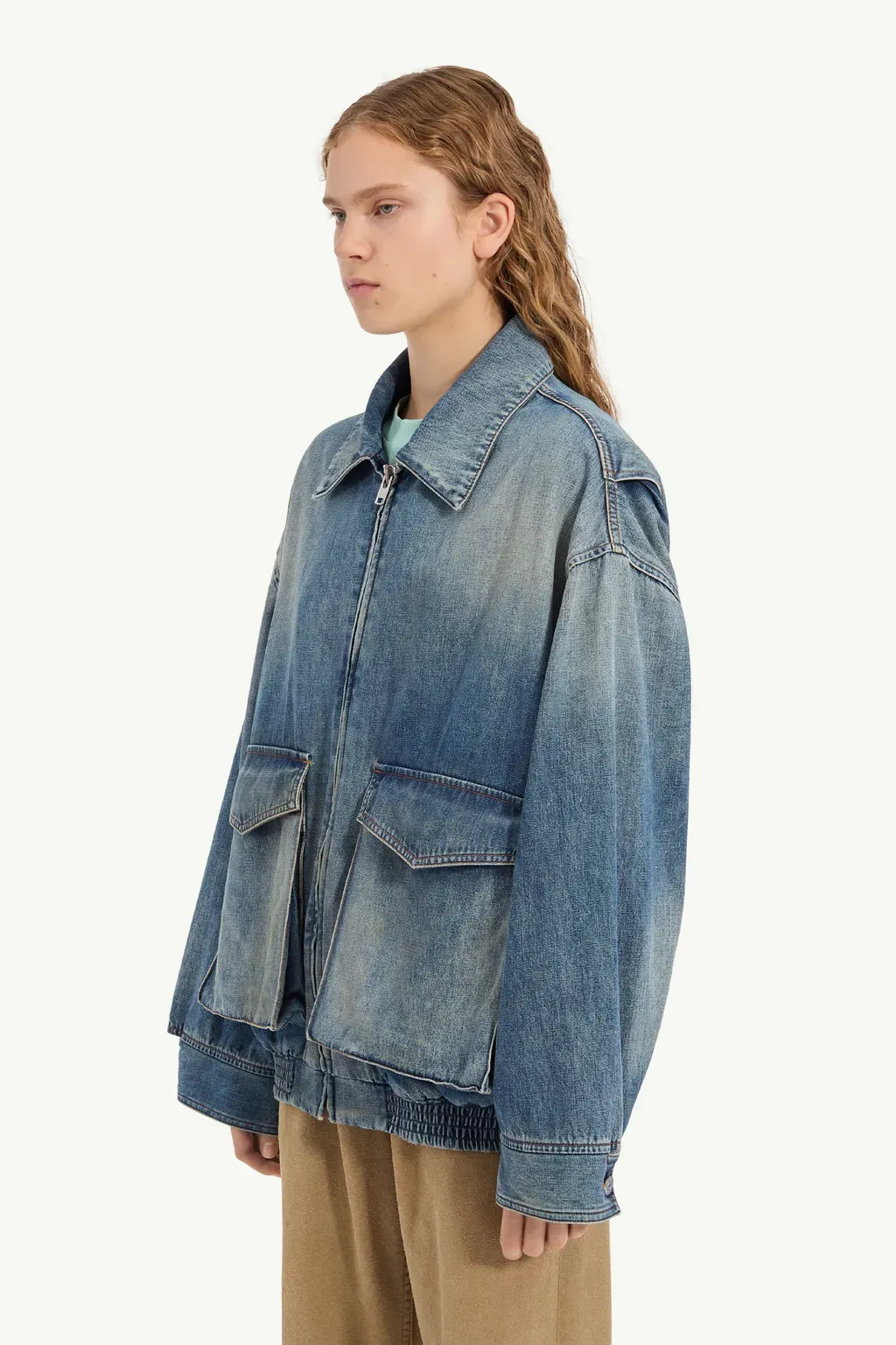 Denim Jacket With Flap Pockets