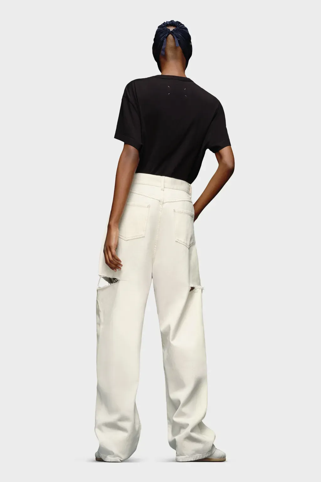 Denim Jeans With Slash Details