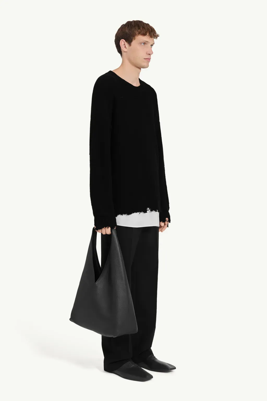 Distressed Hem Sweater