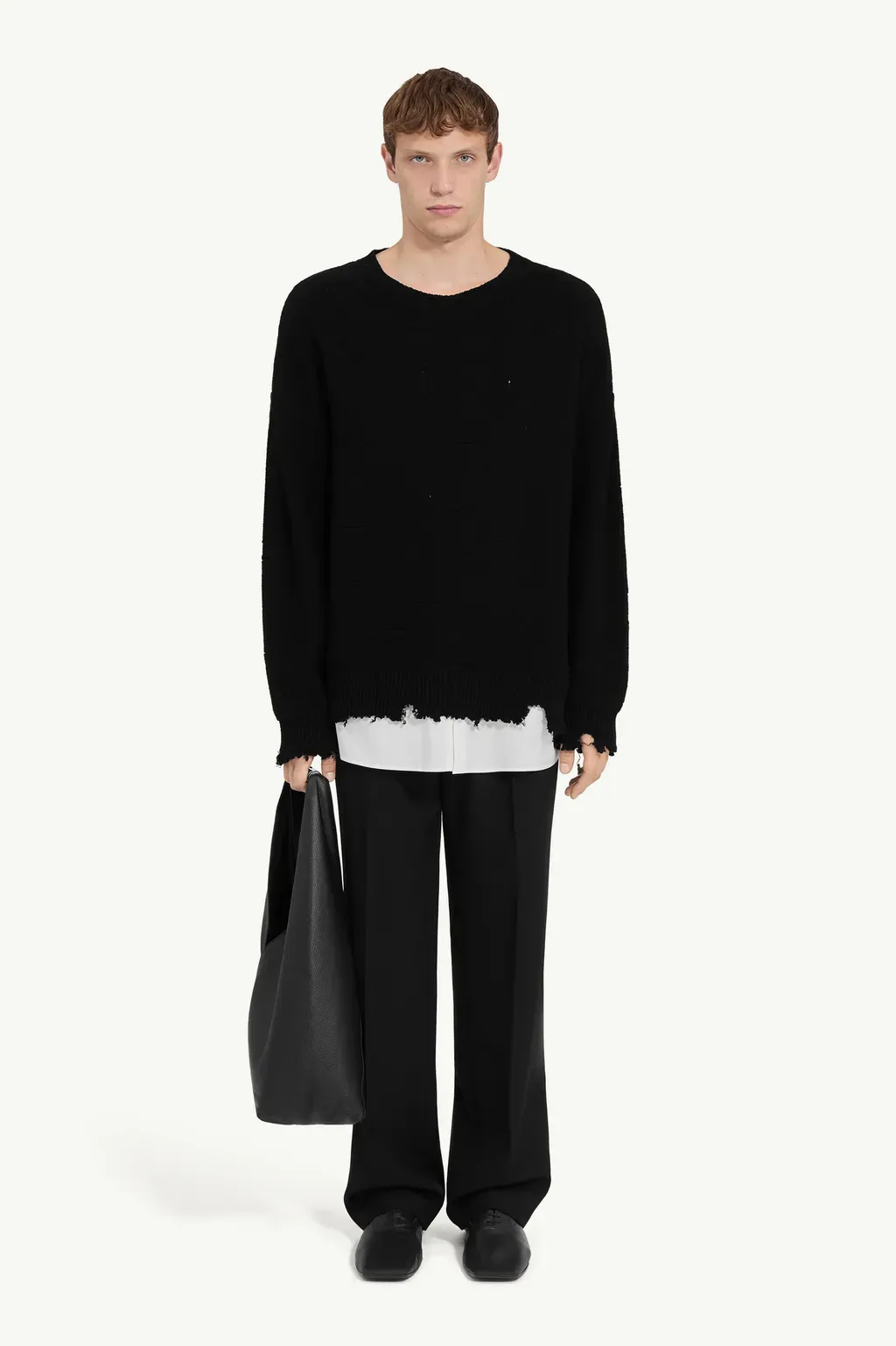 Distressed Hem Sweater
