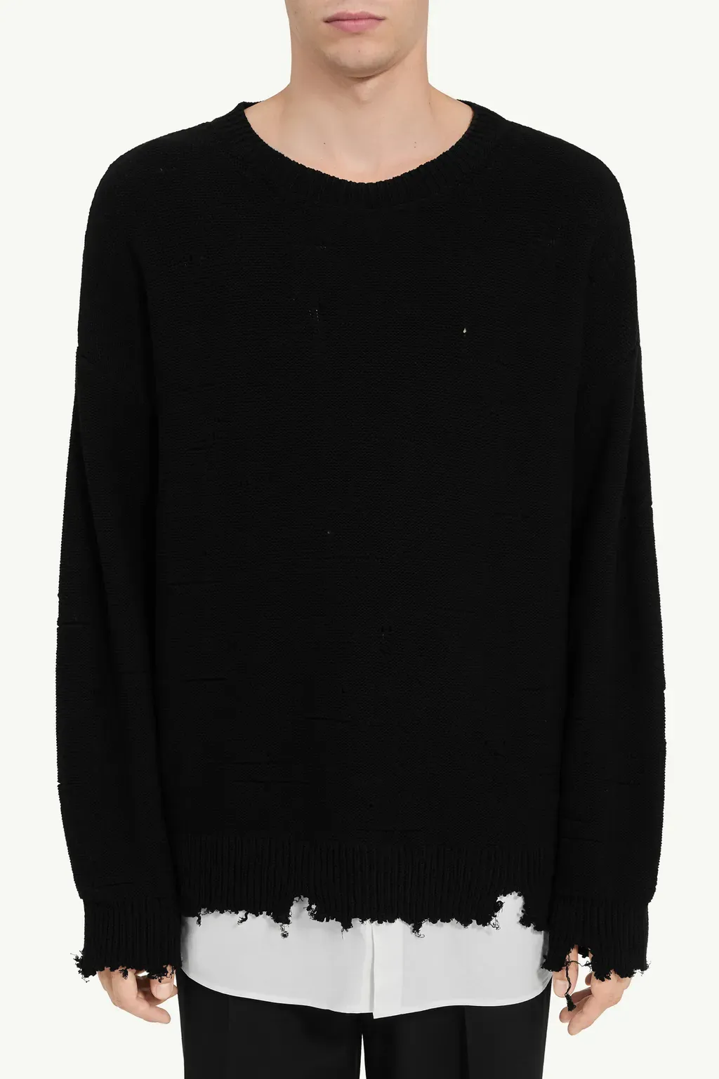 Distressed Hem Sweater