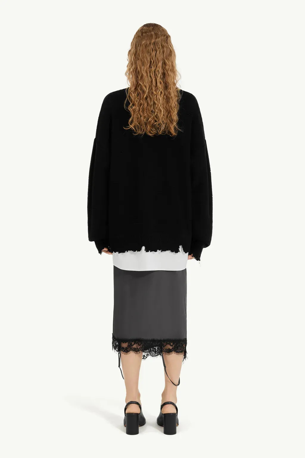 Distressed Hem Sweater