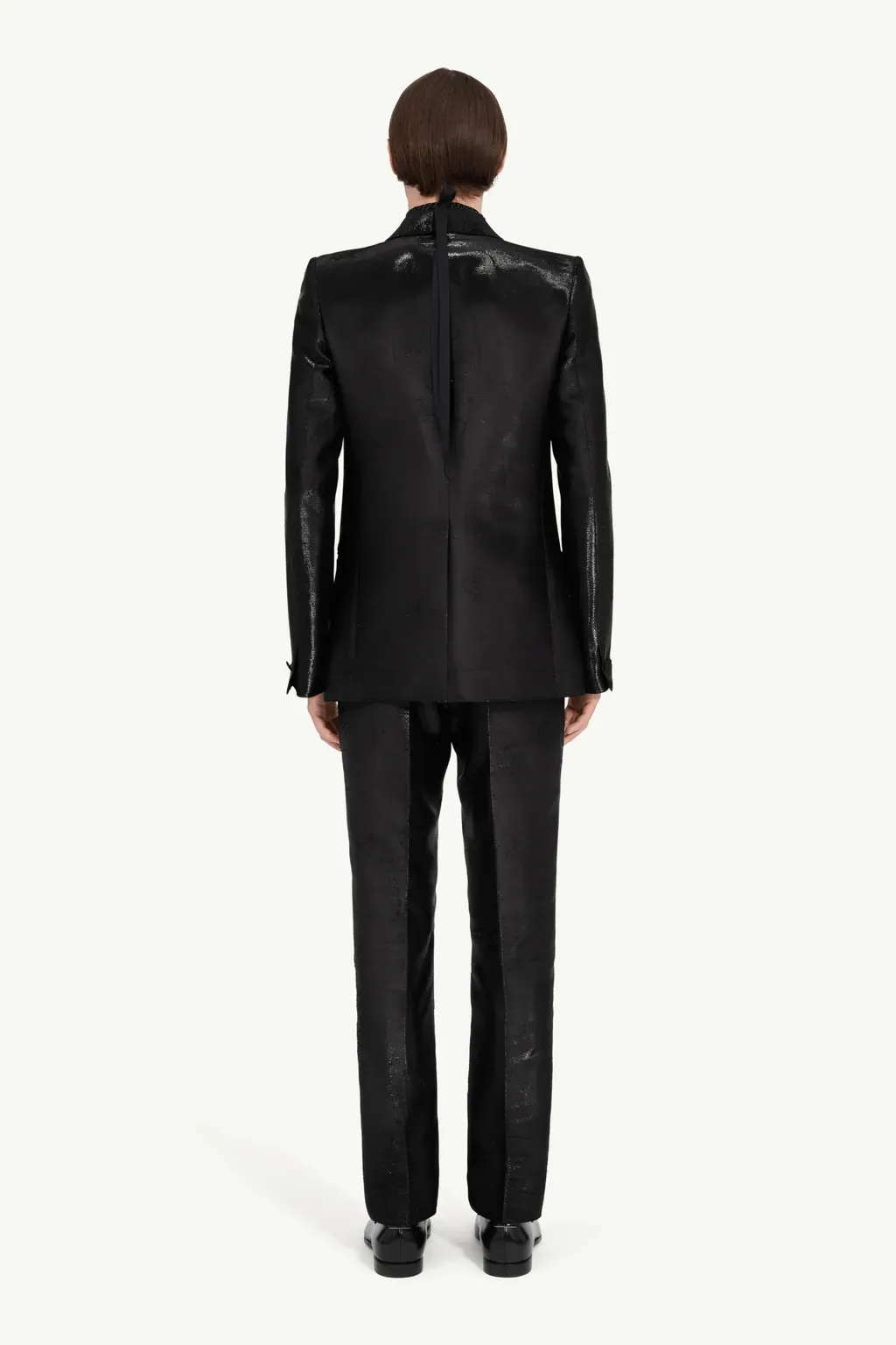 Distressed Jacquard Suit Jacket