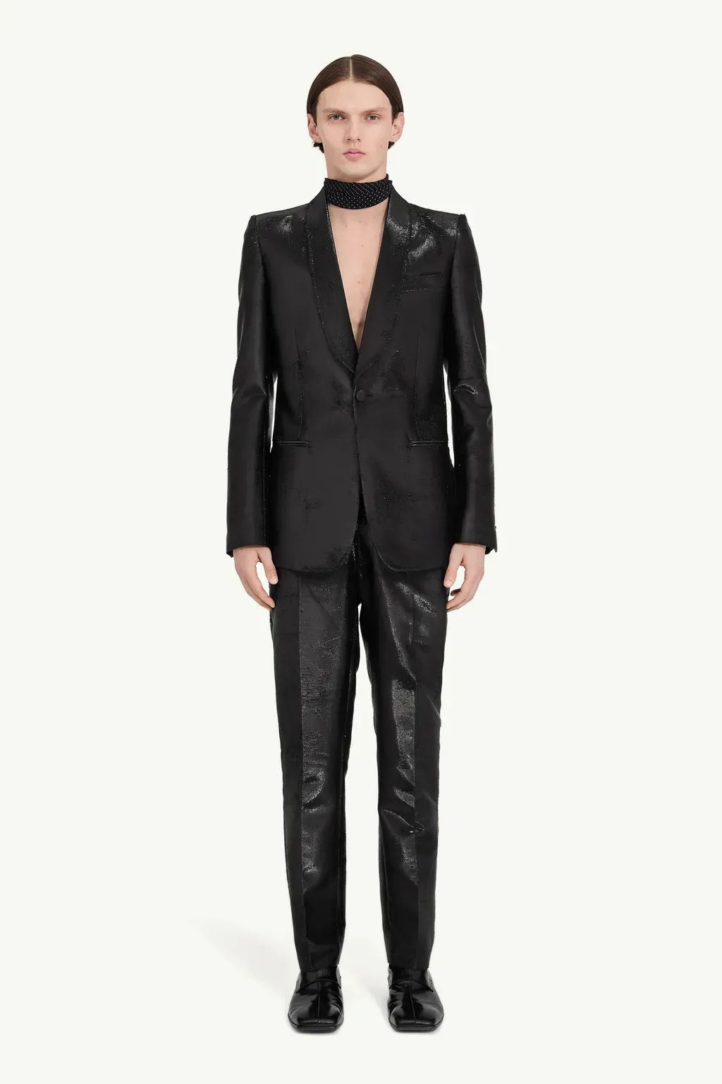 Distressed Jacquard Trousers