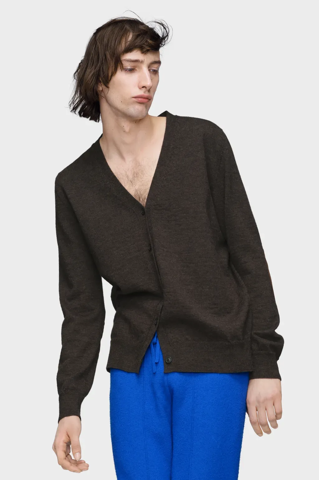 Elbow Patch Wool Cardigan