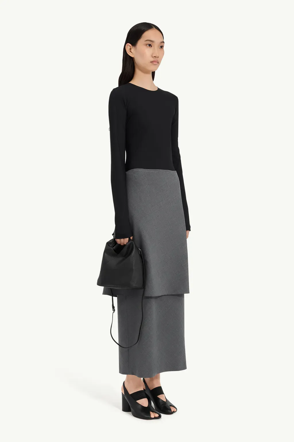 Folded Wool Dress