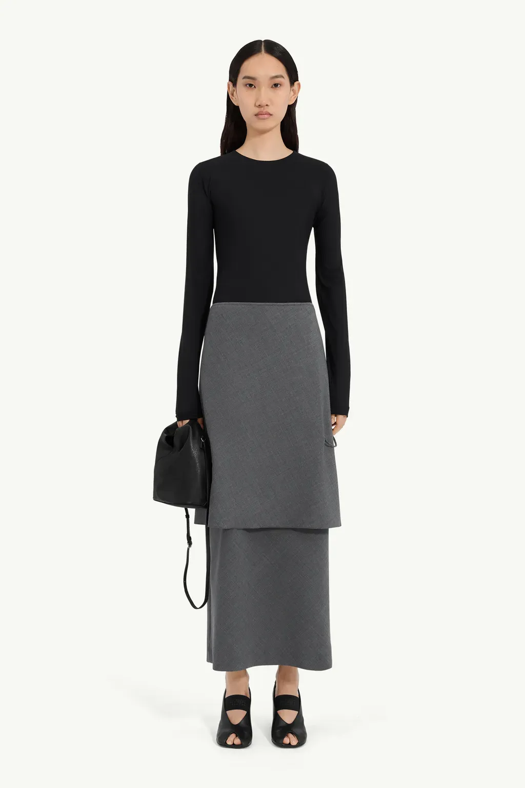 Folded Wool Dress