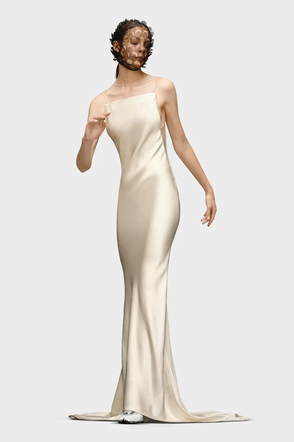 Hammered Satin Gown