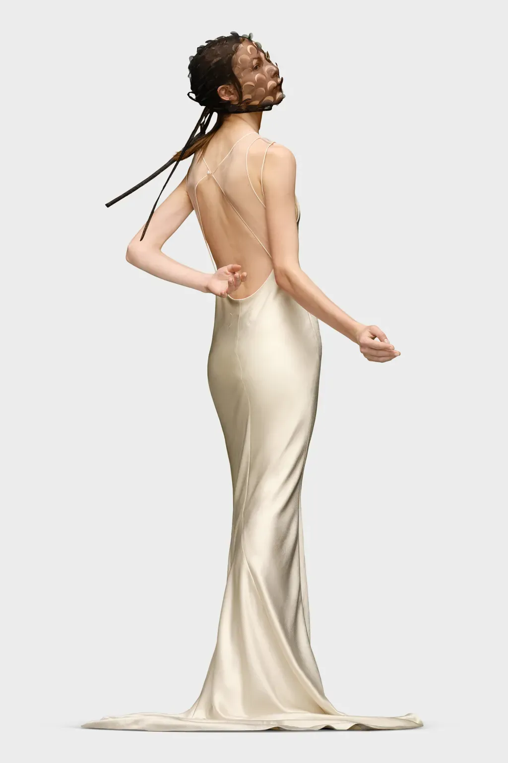 Hammered Satin Gown