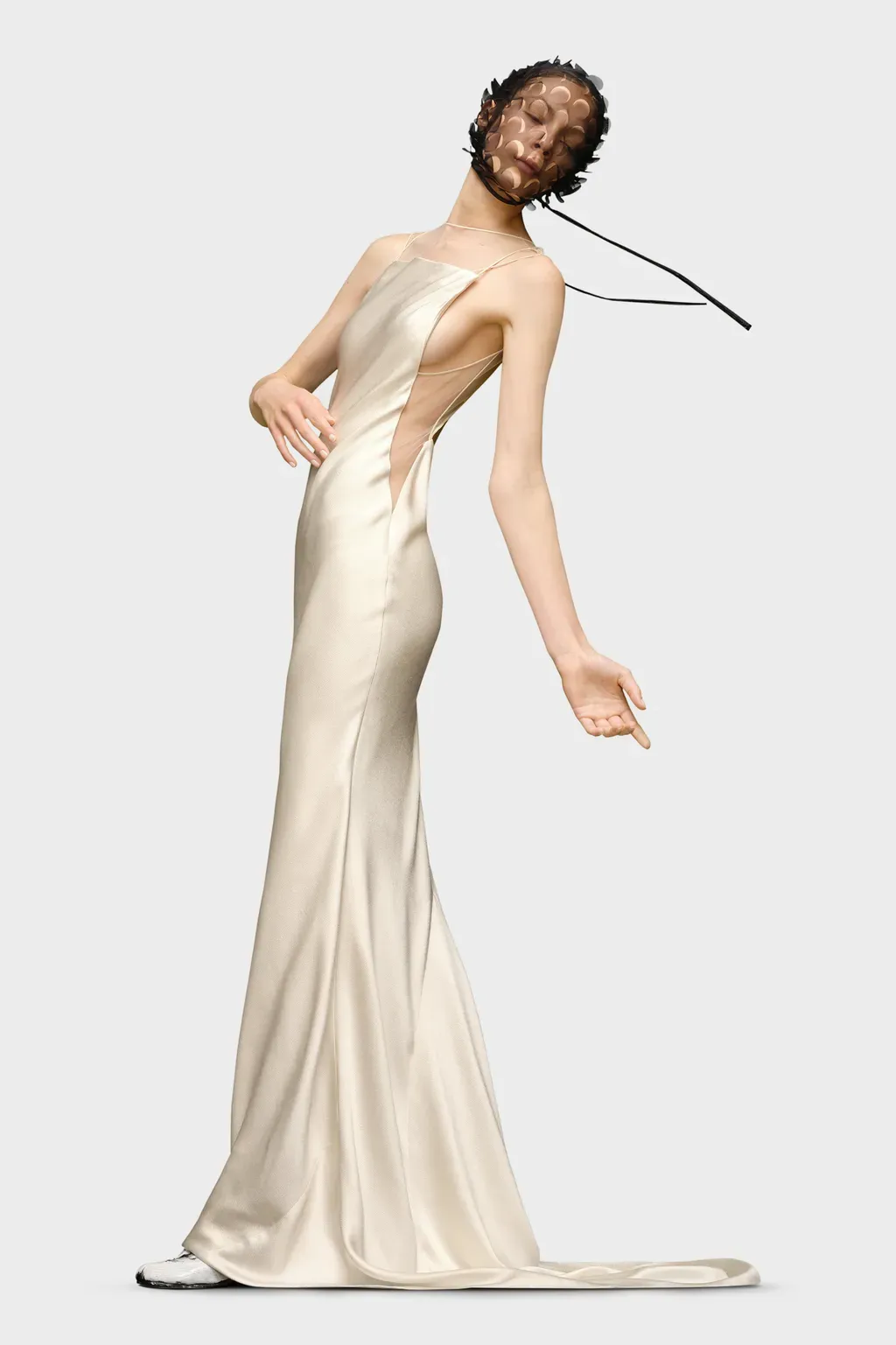 Hammered Satin Gown