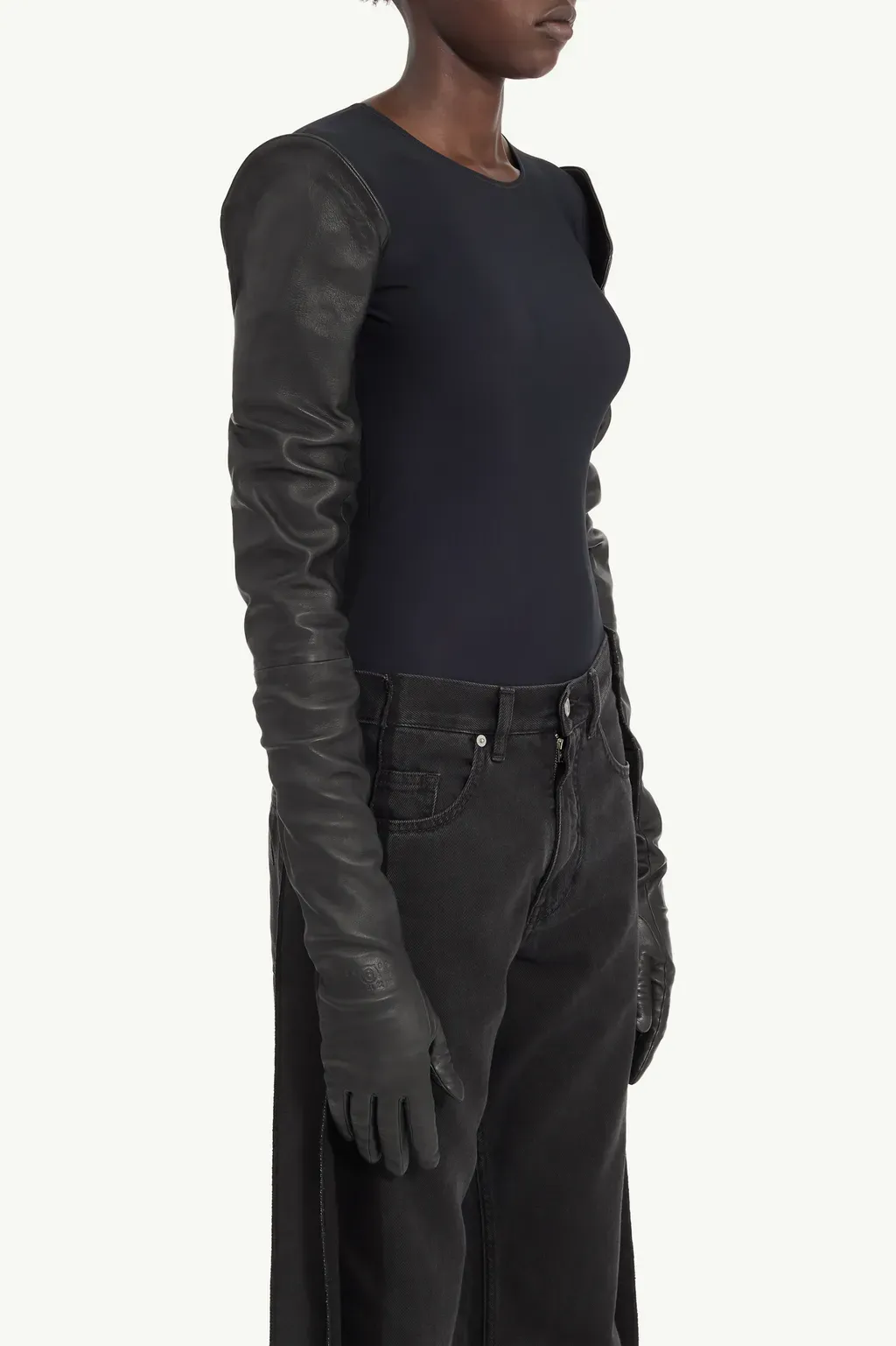 Long Leather Gloves
