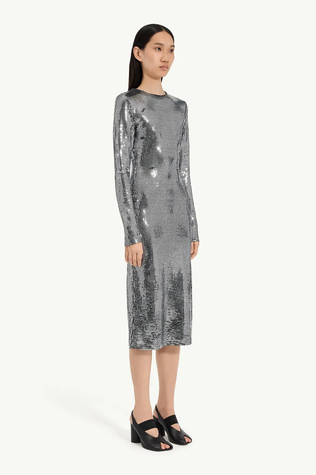 Metallic Midi Dress