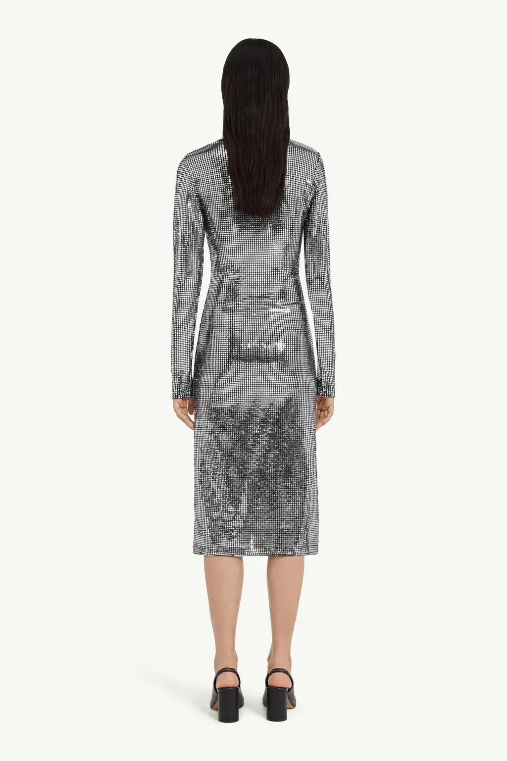 Metallic Midi Dress