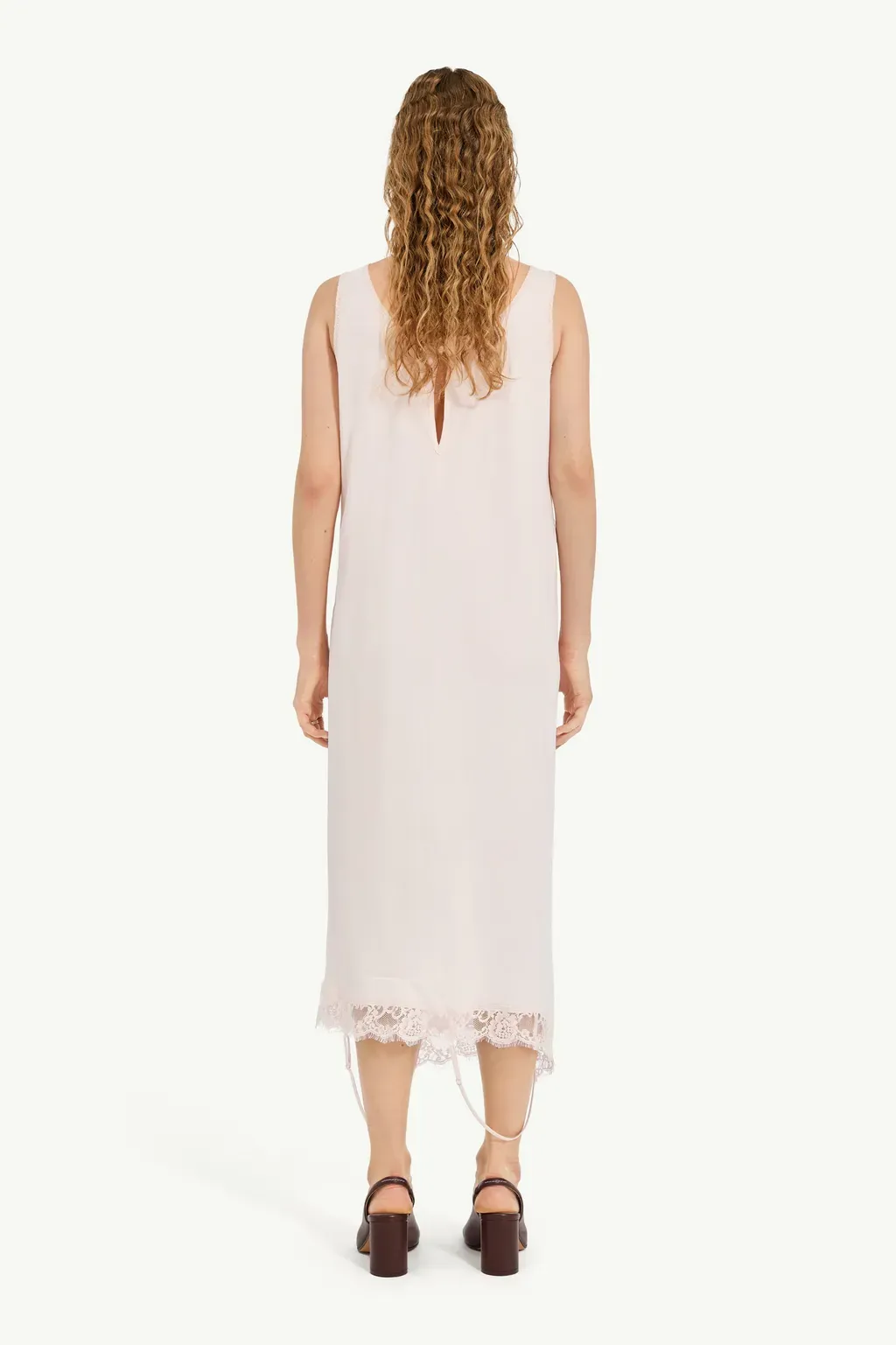 Mirrored Lace Slip Dress