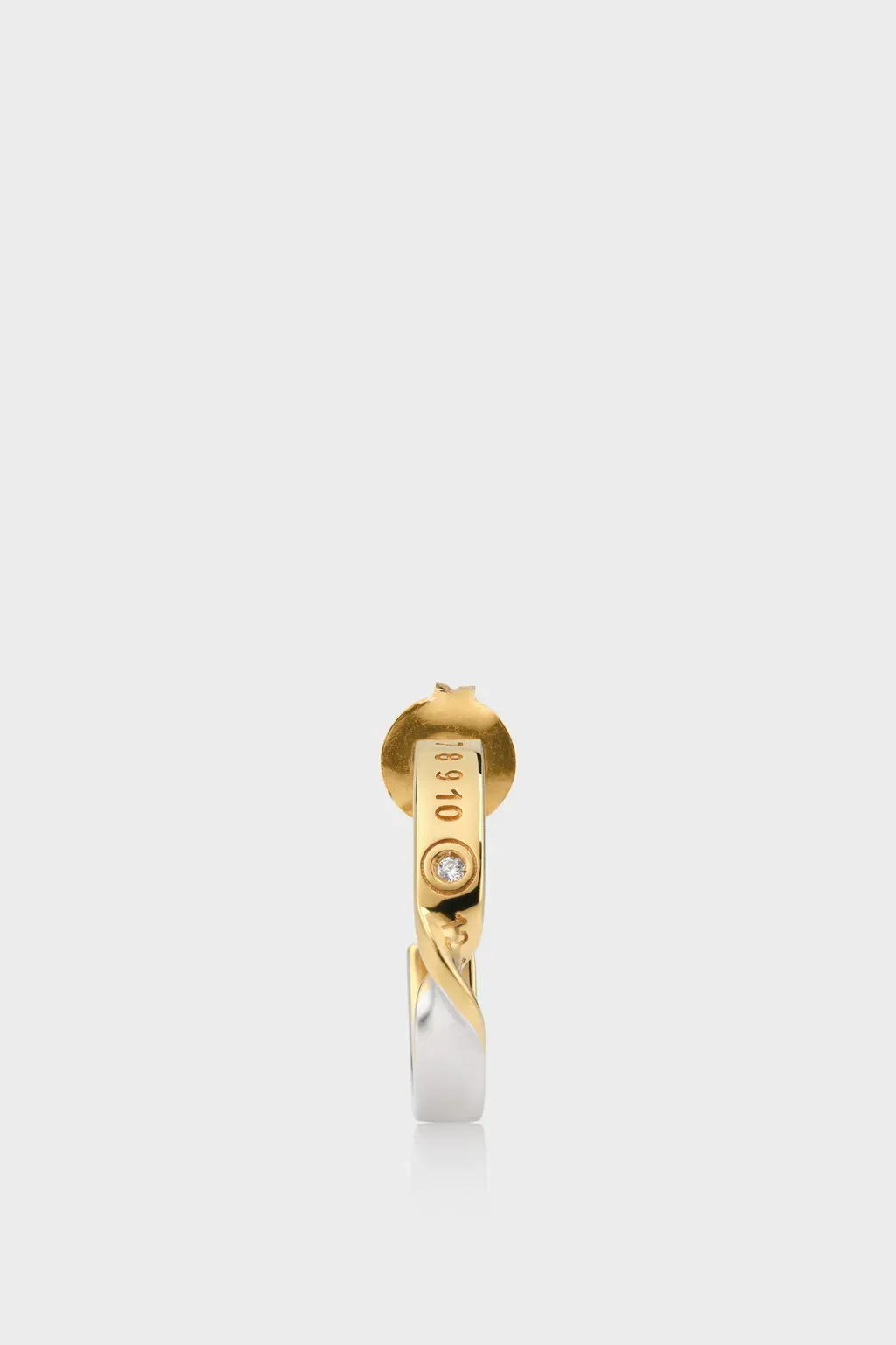 Numeric Diamond Hoop Earrings