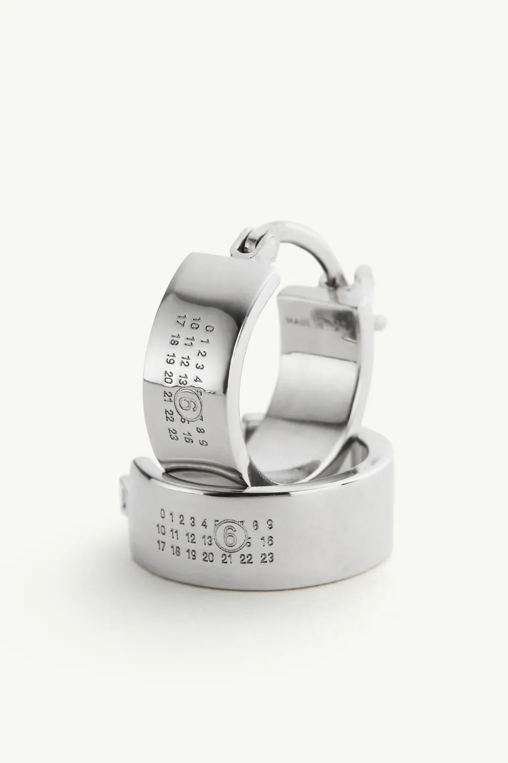Numeric Hoop Earrings