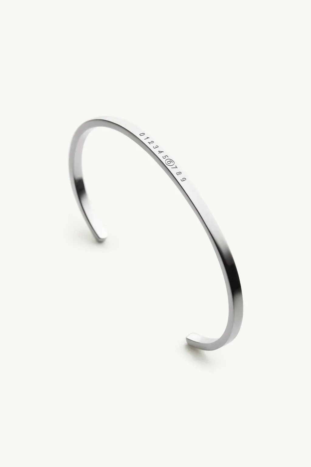 Numeric Minimal Signature Cuff Bracelet