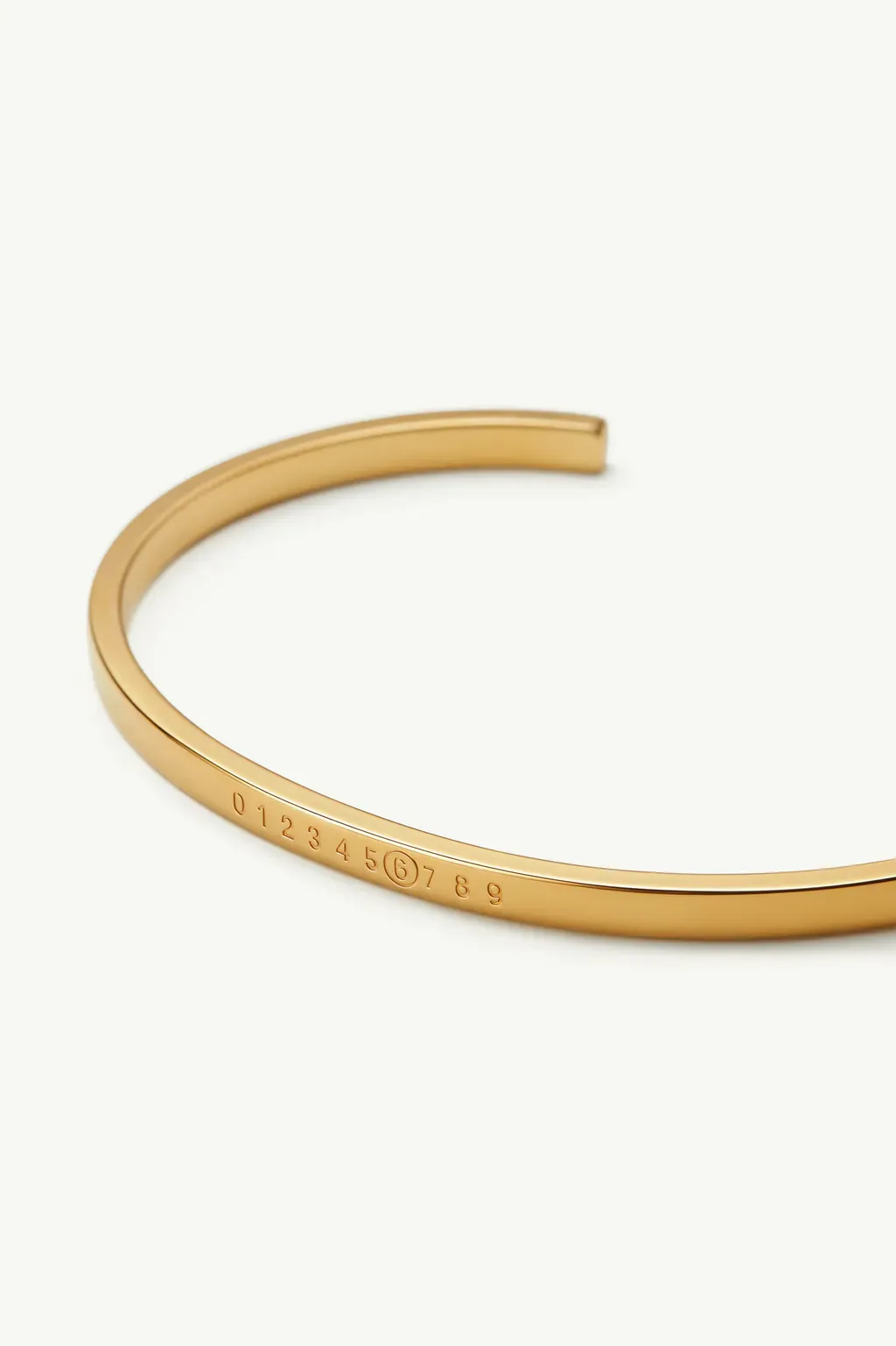 Numeric Minimal Signature Cuff Bracelet