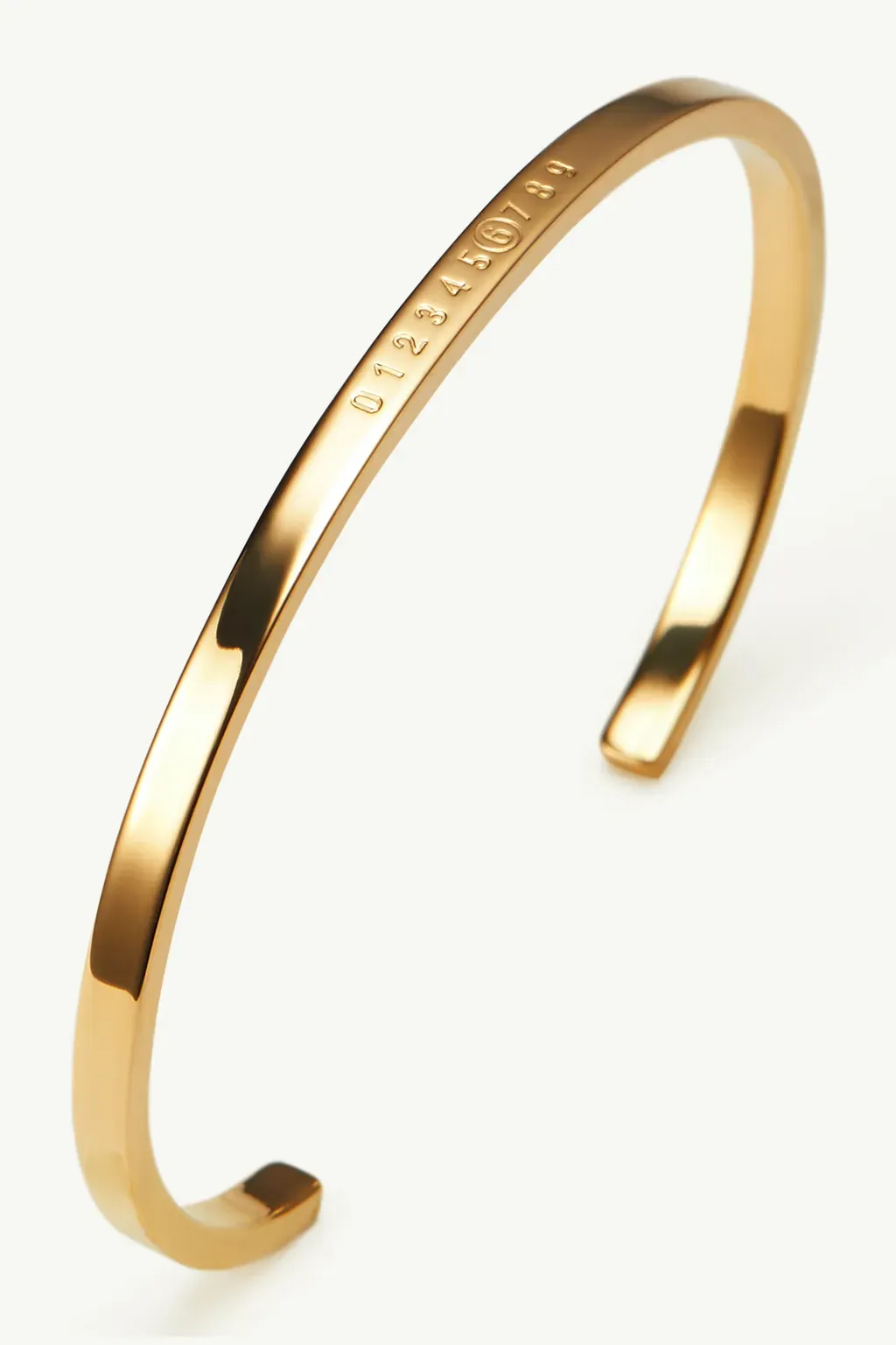 Numeric Minimal Signature Cuff Bracelet