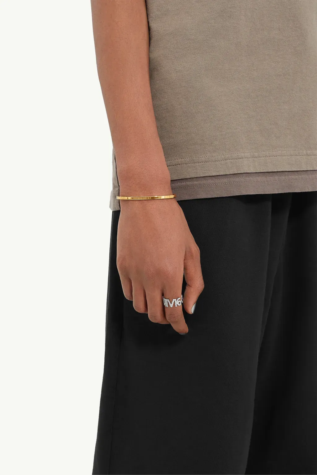 Numeric Minimal Signature Cuff Bracelet
