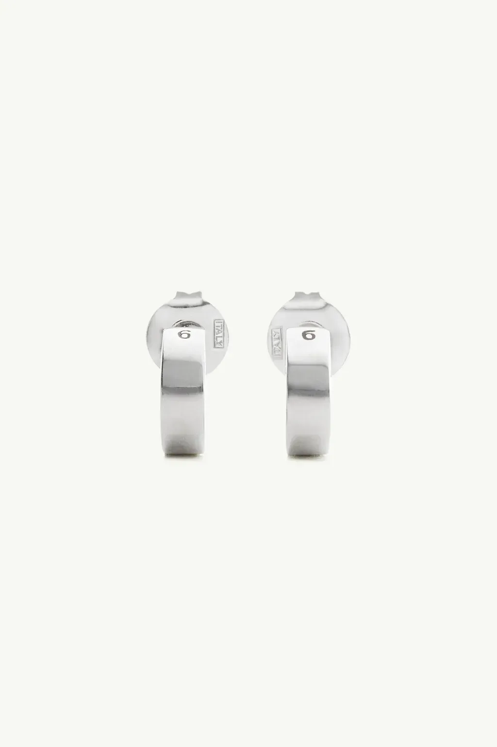 Numeric Minimal Signature Hoop Earrings