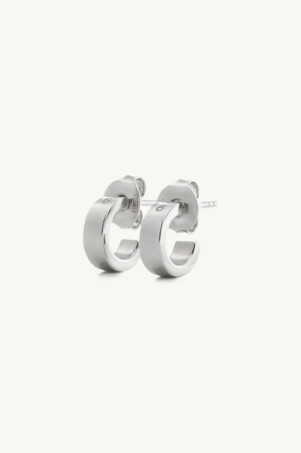 Numeric Minimal Signature Hoop Earrings