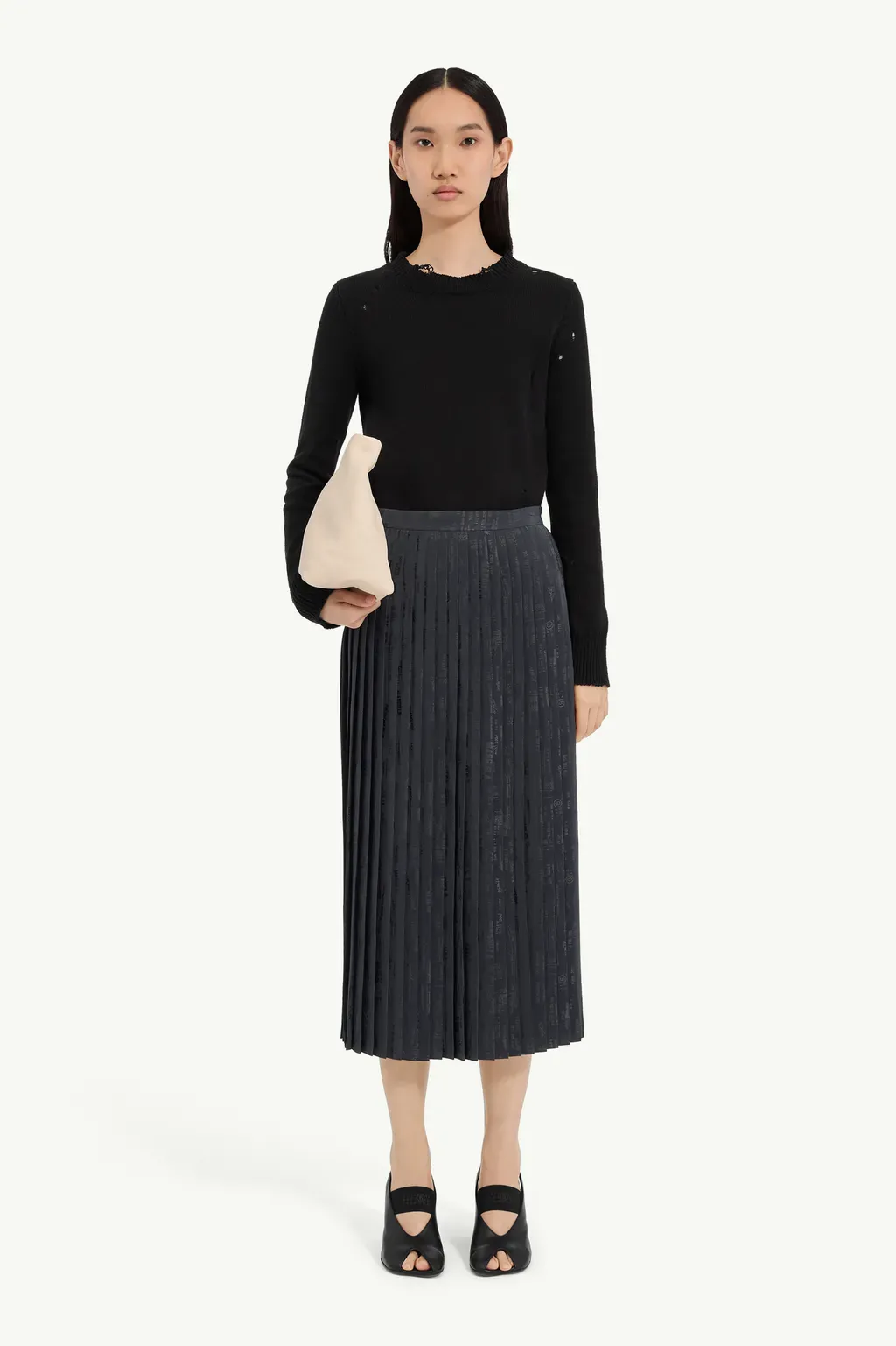 Pleated Midi Skirt