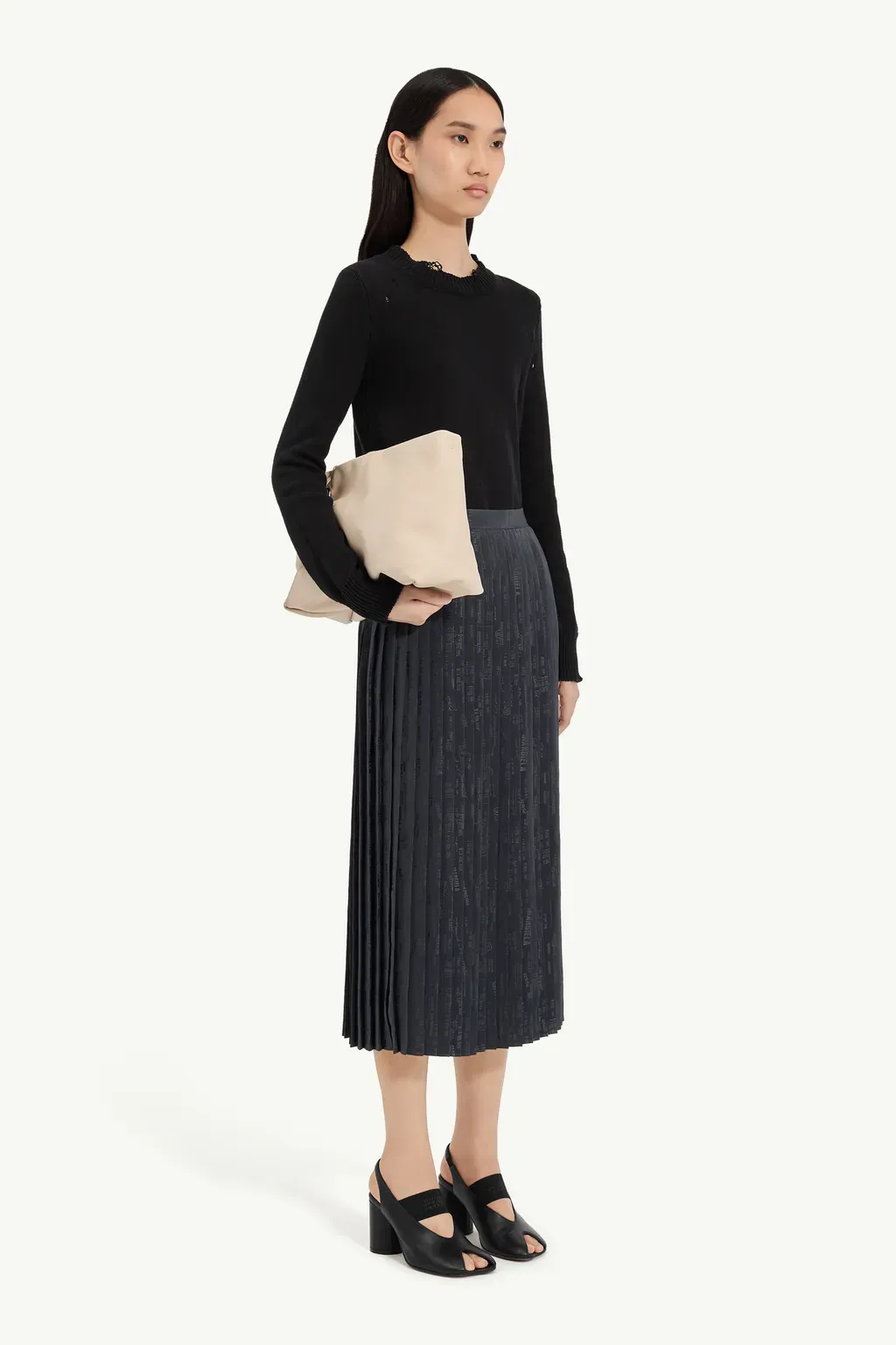 Pleated Midi Skirt