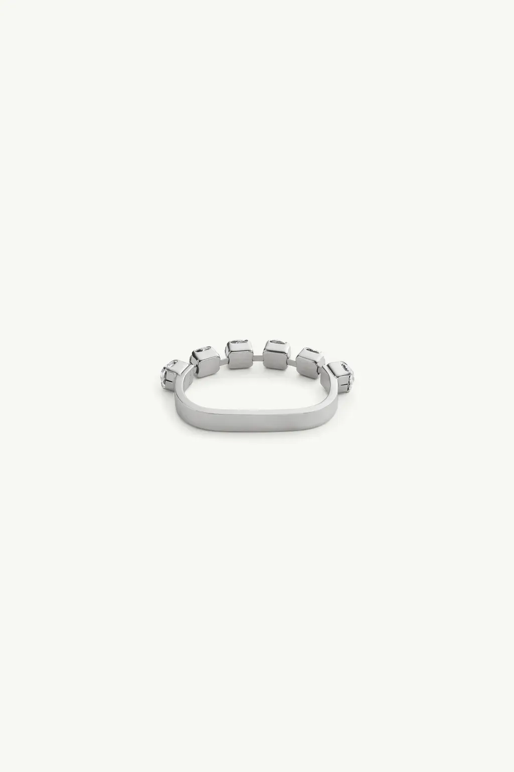 Rhinestone Two-Finger Ring