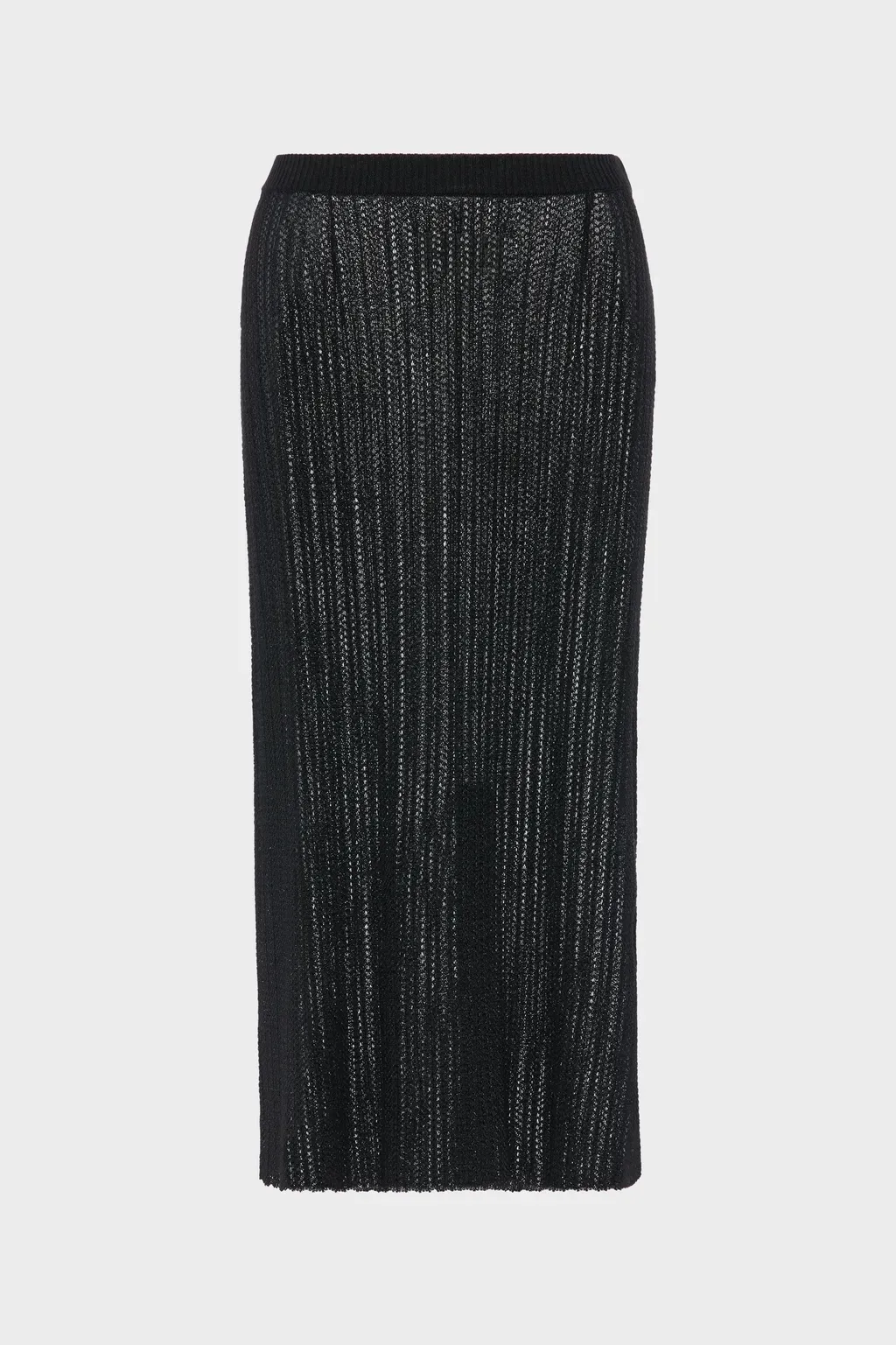 Ribbed Knit Midi Skirt