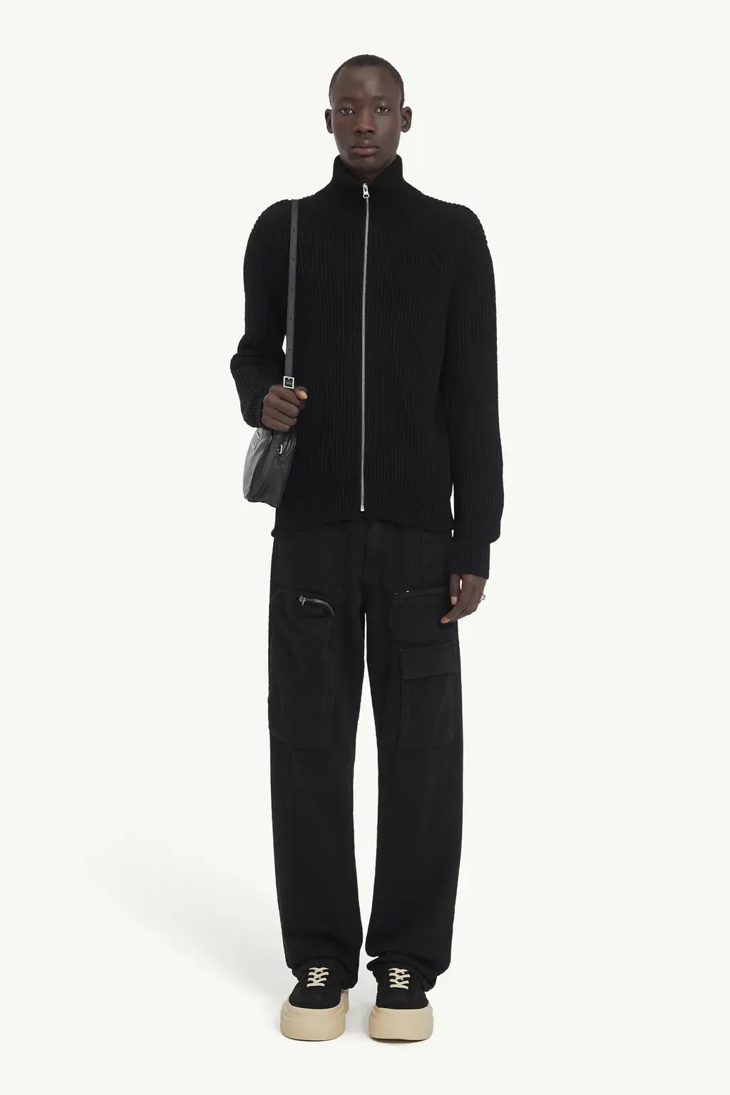 Ribbed Knit Sportsjacket