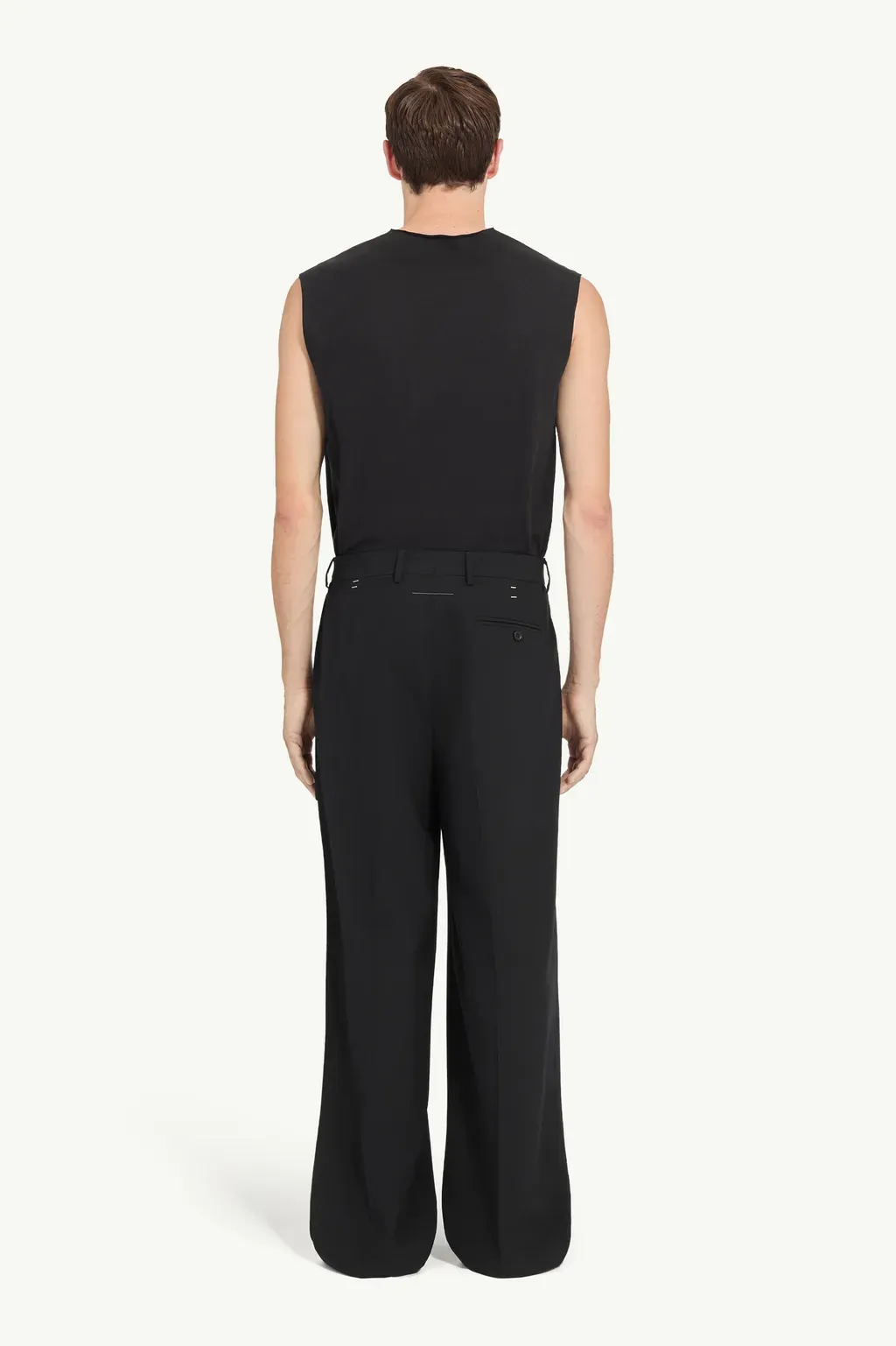Stapled Wool Trousers