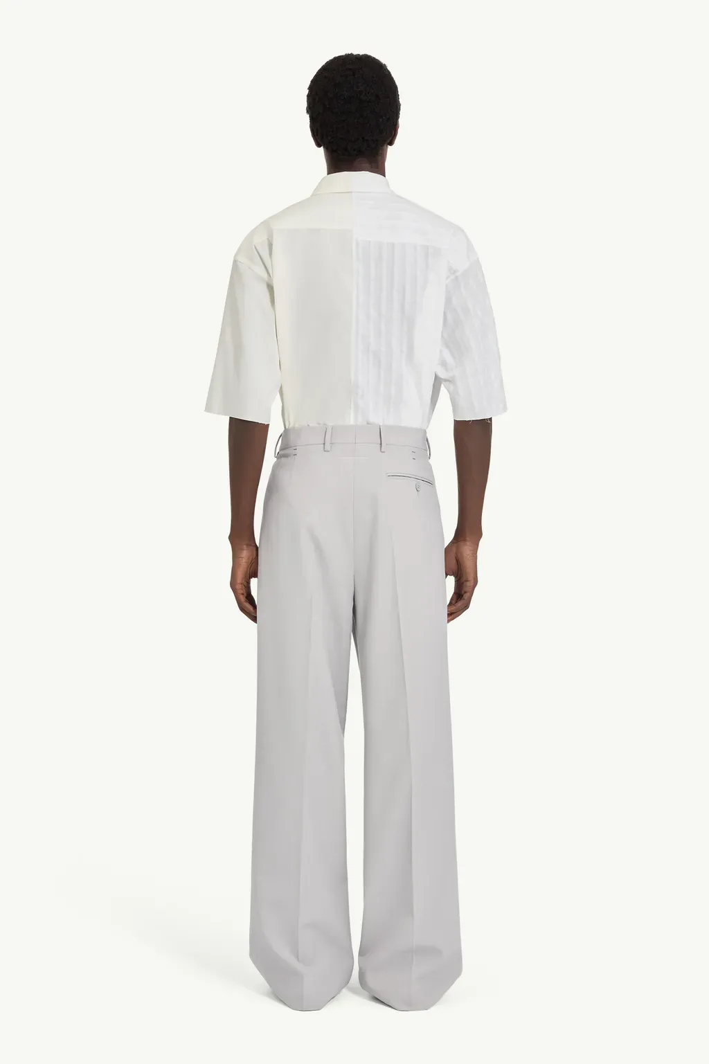 Stapled Wool Trousers