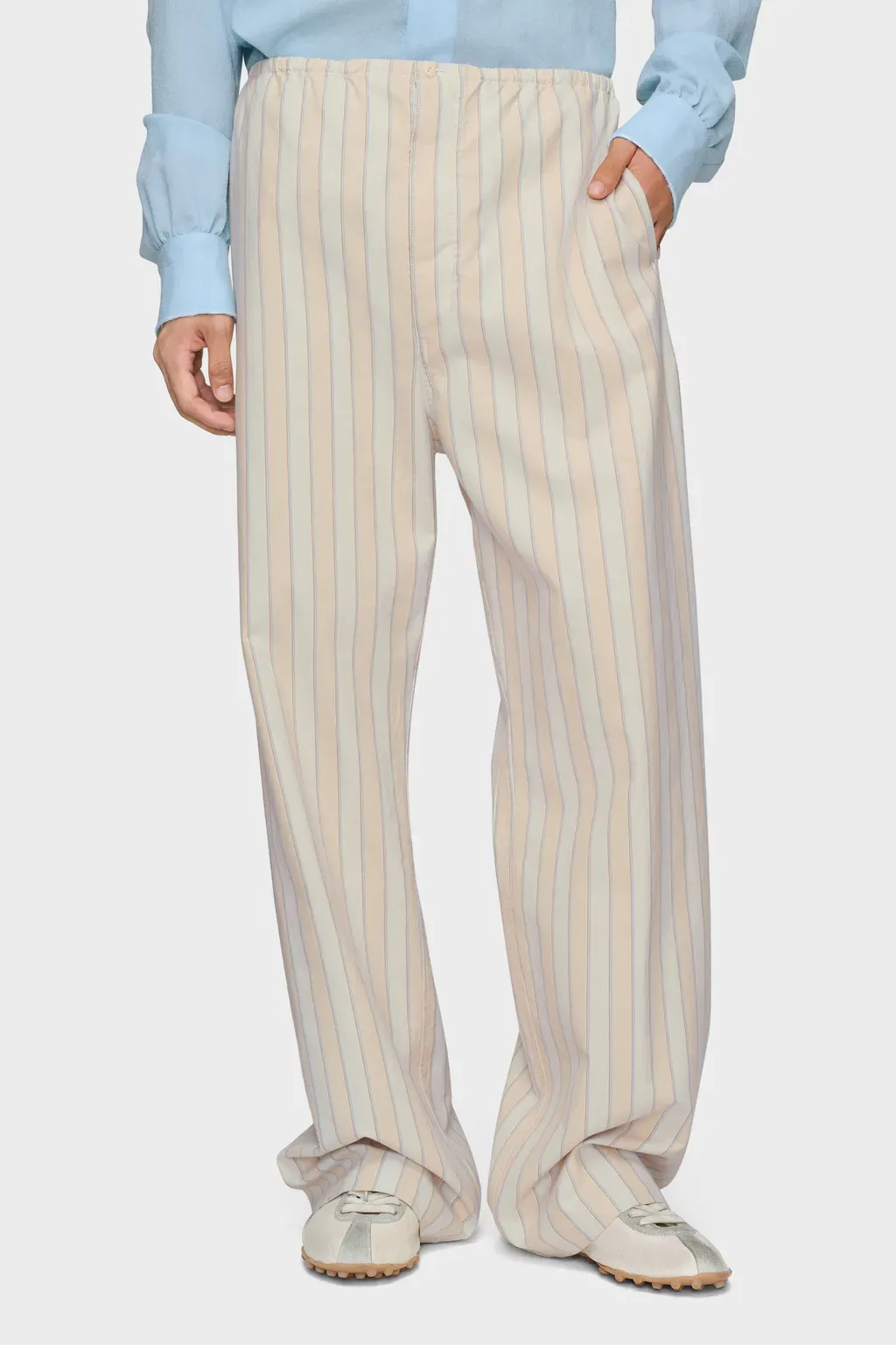 Striped Pyjama Cotton Trousers