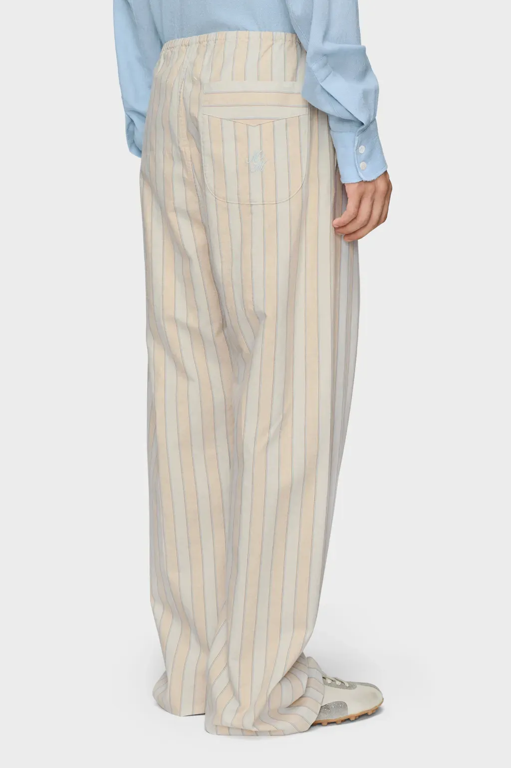 Striped Pyjama Cotton Trousers