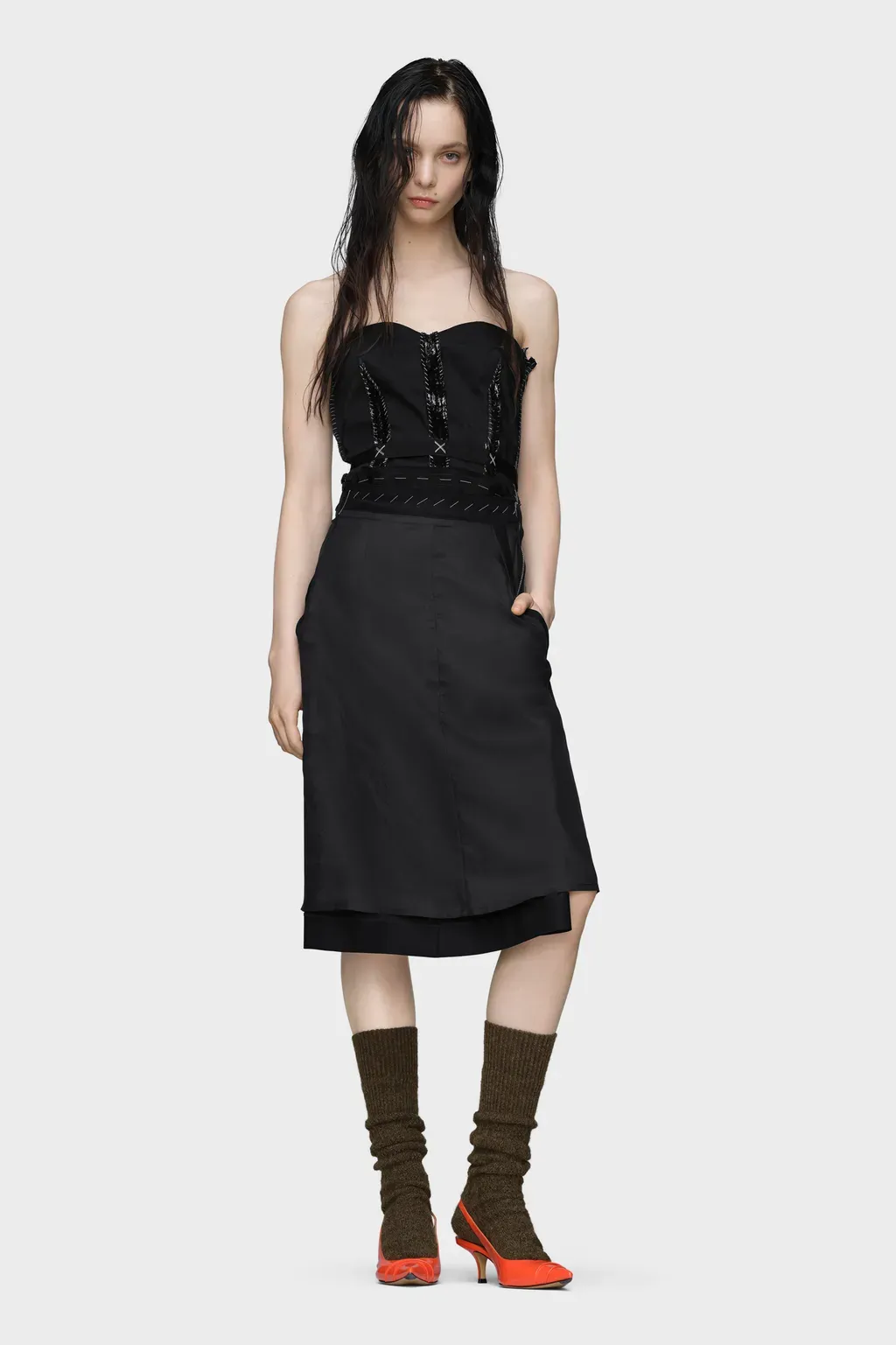 Strapless Midi Dress
