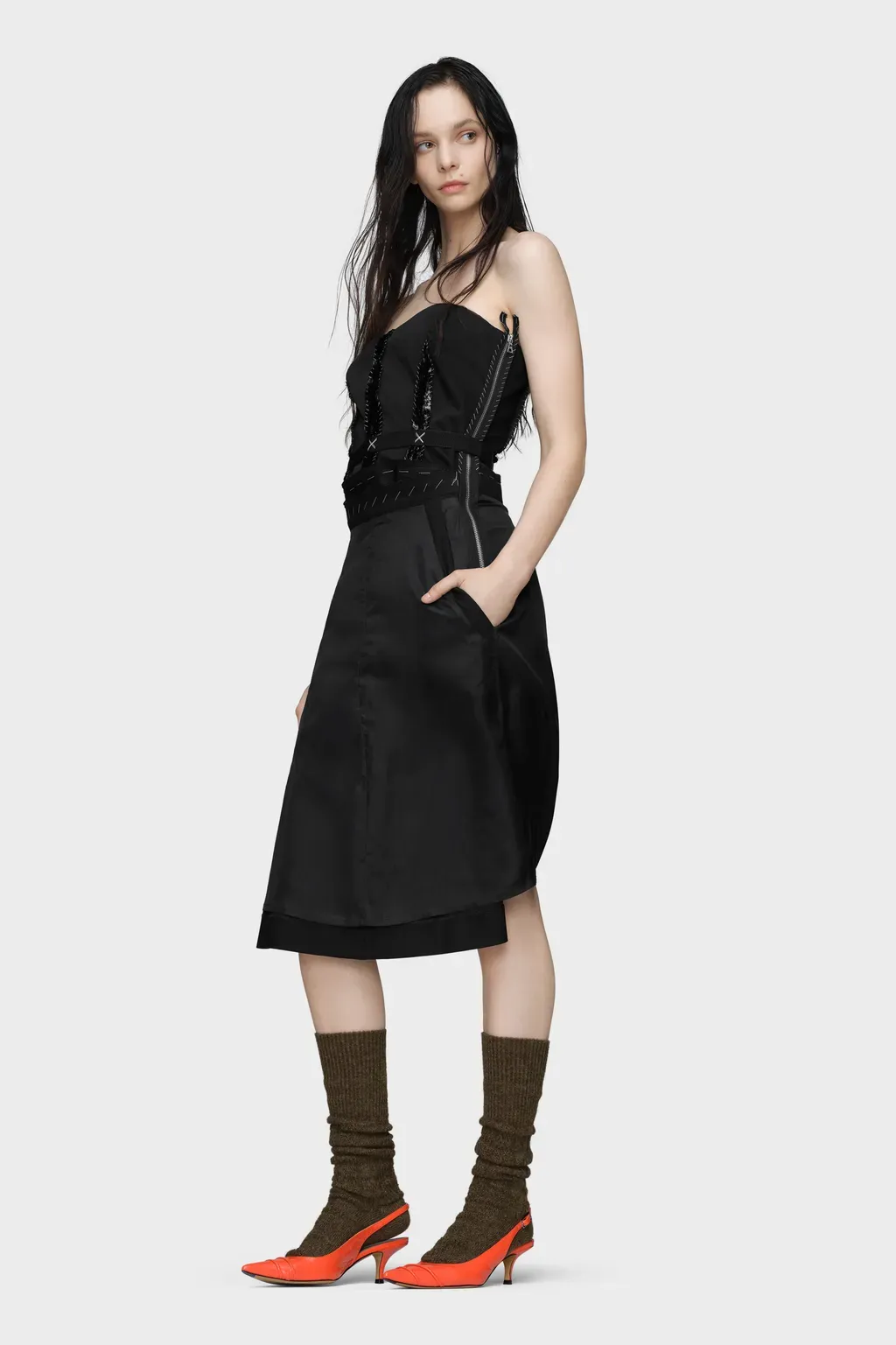 Strapless Midi Dress