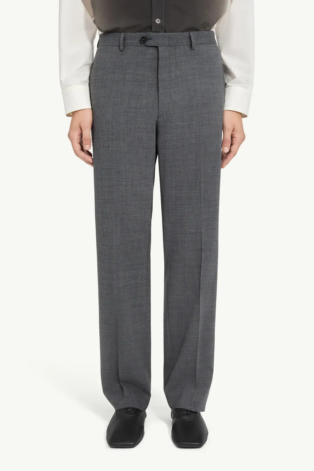 Tailored Wool-Blend Trousers