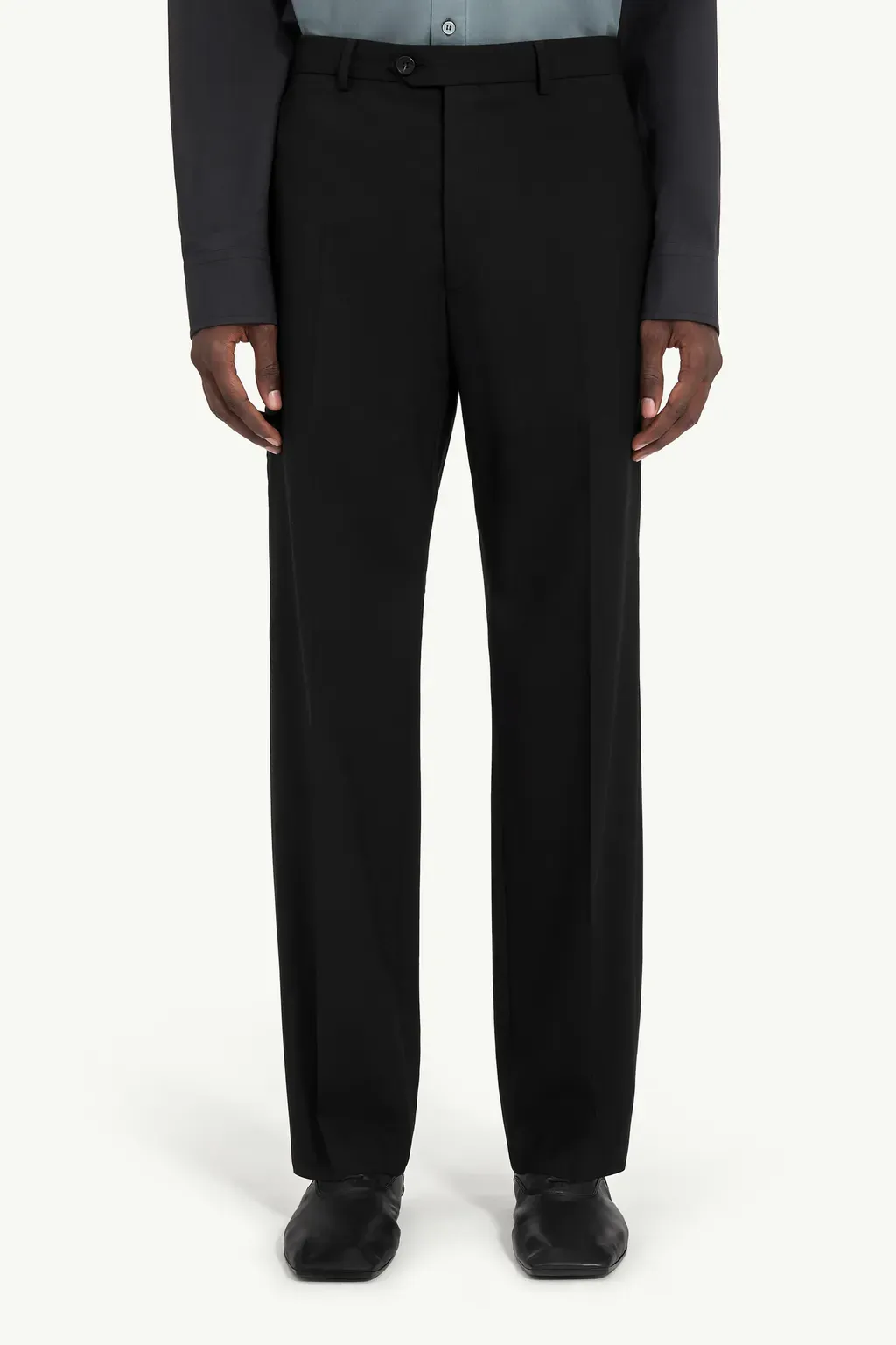Tailored Wool-Blend Trousers