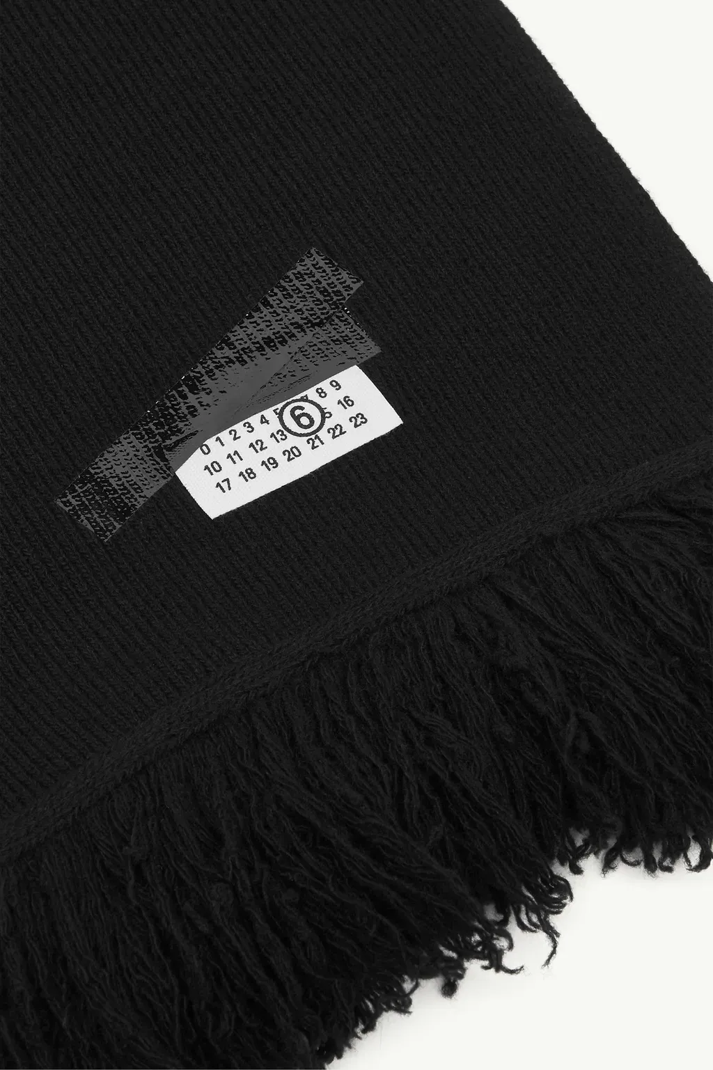 Taped Label Wool Scarf