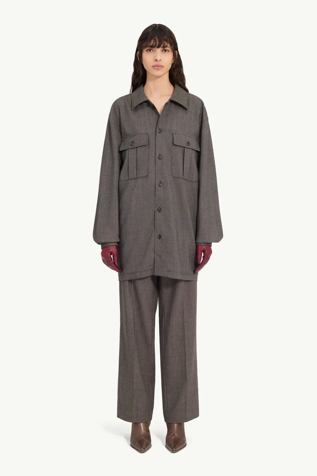 Tweed Shirt Dress