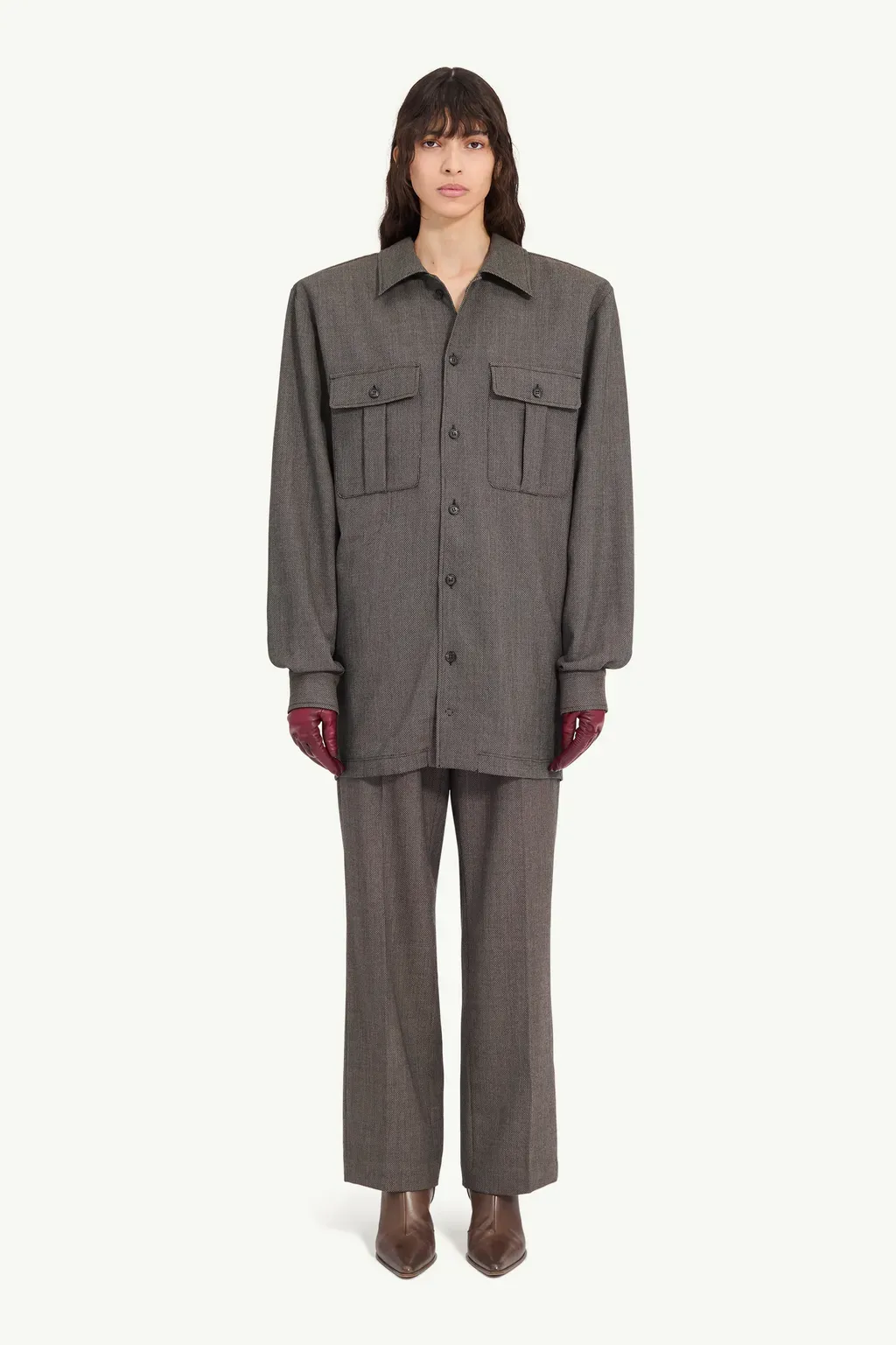 Tweed Shirt Dress