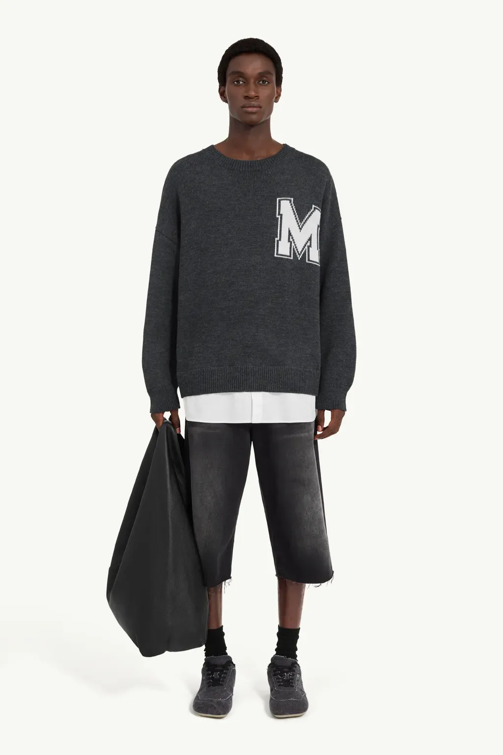 Two-In-One Varsity Knit Sweater