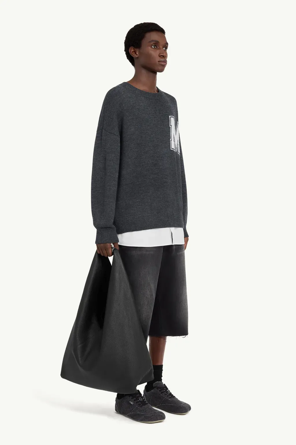 Two-In-One Varsity Knit Sweater