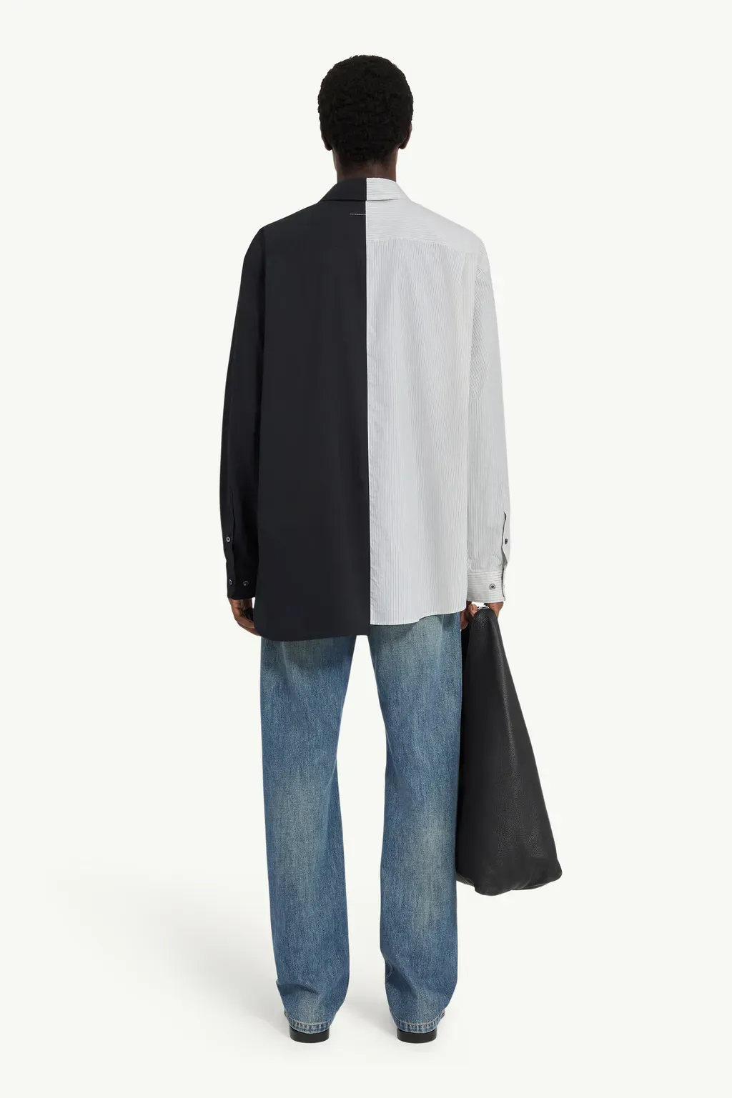 Two-Tone Cotton Poplin Shirt