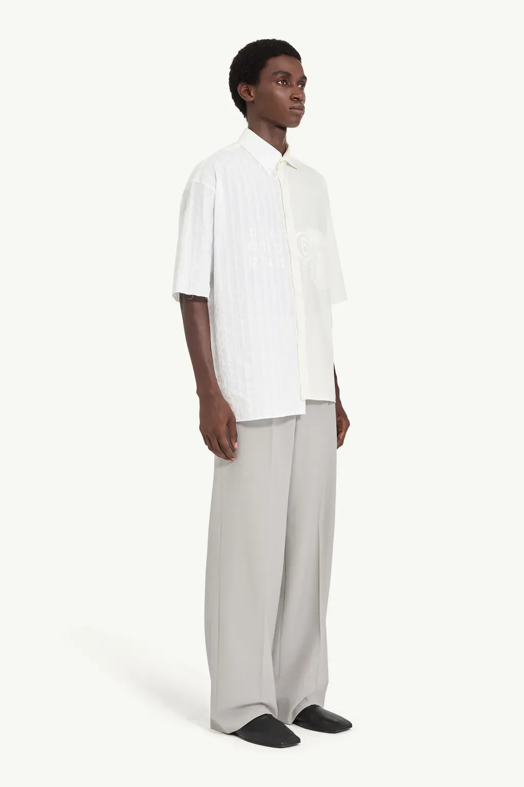 Two-Tone Cotton Poplin Shirt