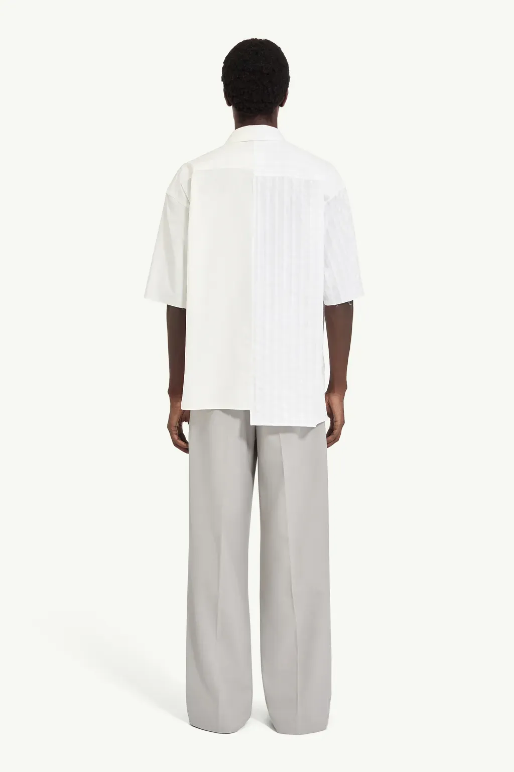 Two-Tone Cotton Poplin Shirt