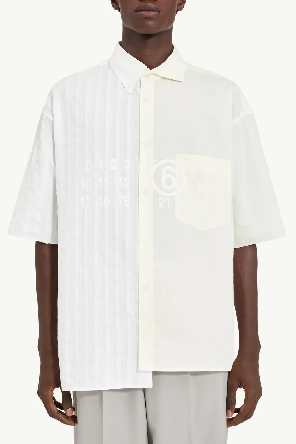 Two-Tone Cotton Poplin Shirt