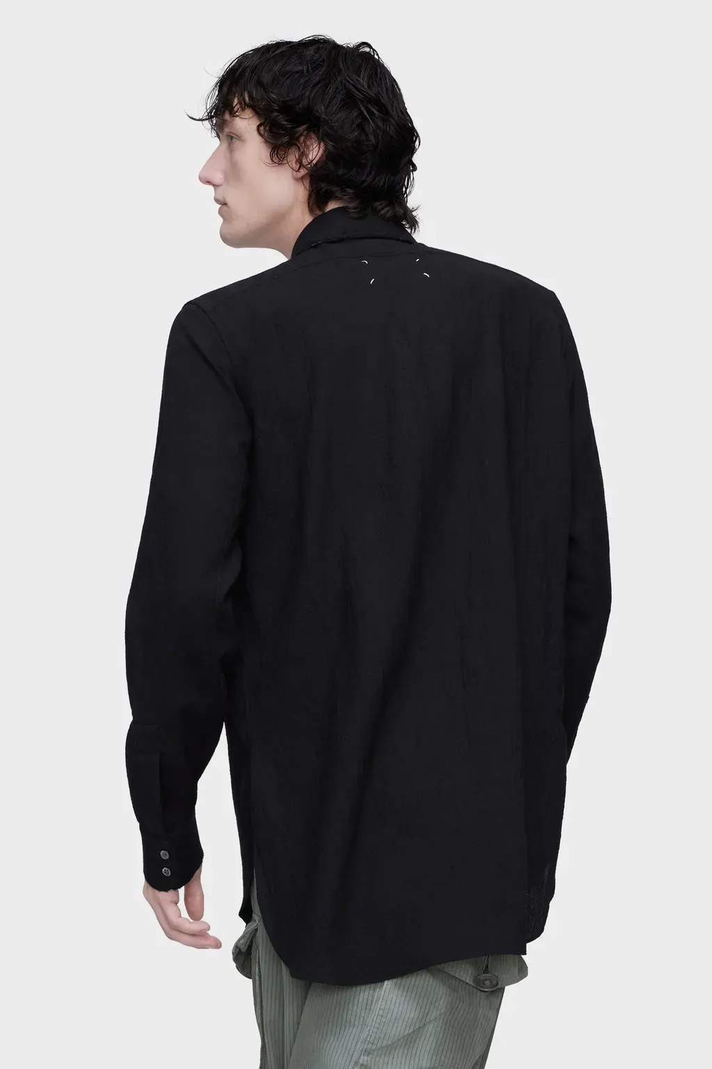 Virgin Wool Long-Sleeved Shirt