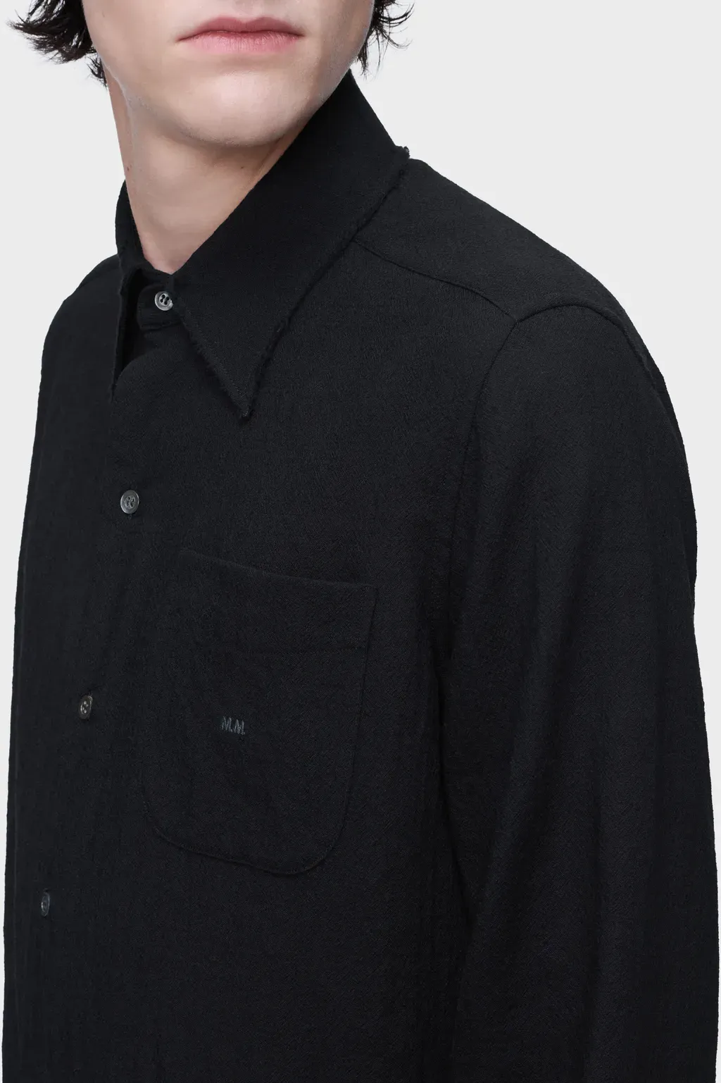 Virgin Wool Long-Sleeved Shirt
